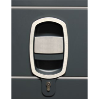 Poignée parement inox et joncs aluminium