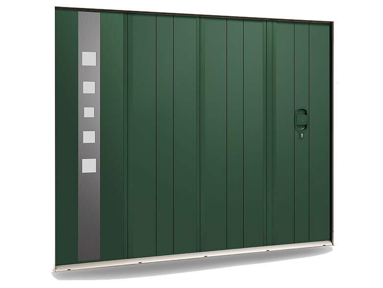 porte de garage alu panneaux design decor carre